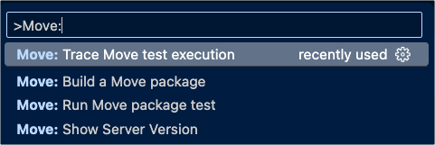 Move commands in the command palette